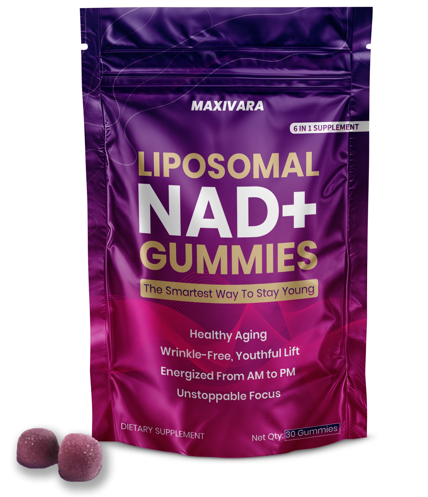 MAXIVARA™ PURE NAD+ Gummies - Now 6- in- 1 Support